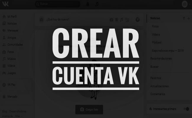 Cómo crear cuenta vk